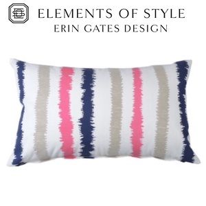 Elements by Erin Gates Cobalt Stitch-Stripe Pillow